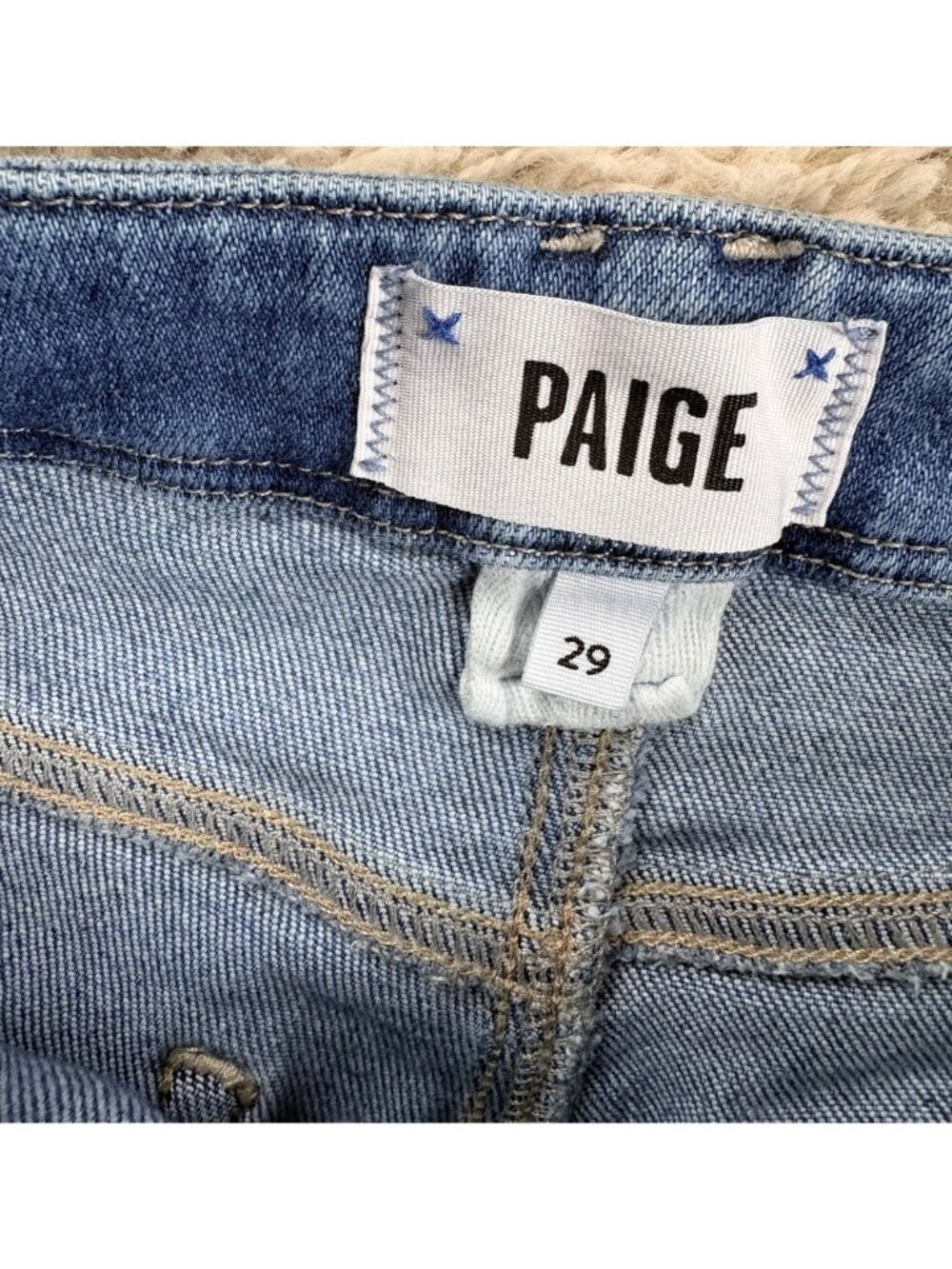 Paige Anessa Wide Leg Jean in Sunnie Distressed Wash 29 - Picture 6 of 8